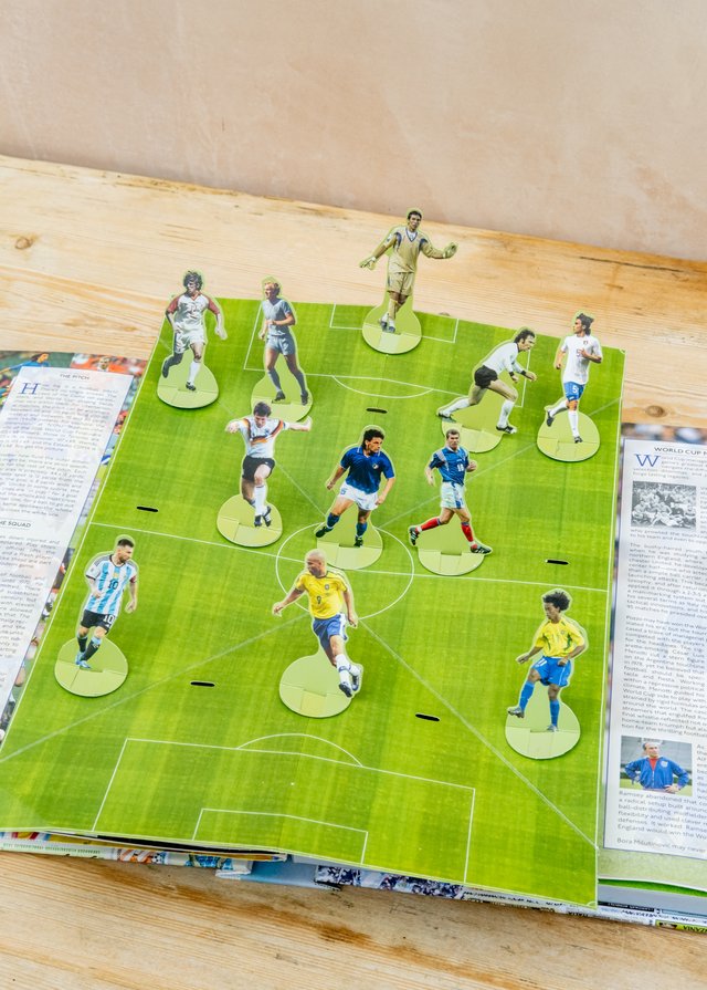 An open page of the pop up book FIFA World Cup